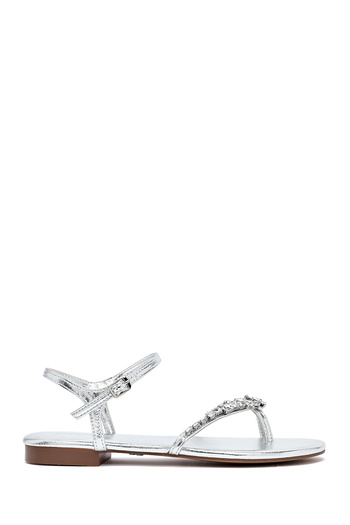 Derimod Sandale Flip Flop pentru femei Silver Stone 25SFE482914