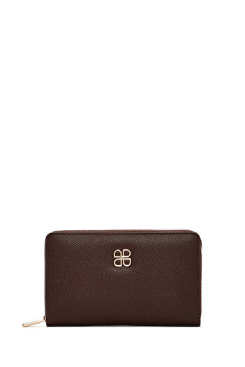 Derimod Women's Brown Printed Wallet 000A2D 562618