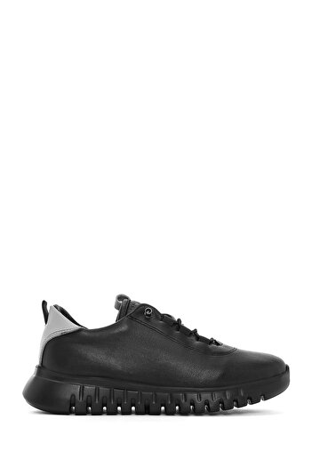 Derimod Women's Black Lace-Up Leather Sneaker 25Sfd 501918