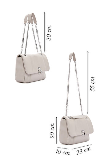 Derimod Women's Gray Long Strap Classic Shoulder Bag 25Sbd 260218