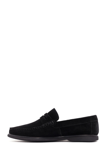 Derimod Fly Men's Black Suede Genuine Leather Shoes, Casual Shoes, Daily Shoes 25Sfd632410