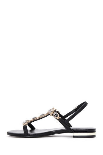 Derimod Women's Black Stone Sandals 25Sfd 440514