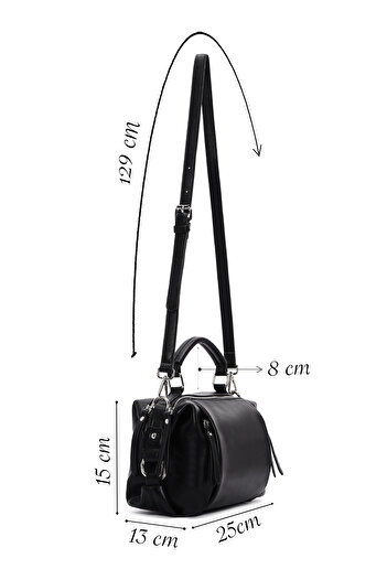Derimod Women's Black Long Strap Handbag 25Sbd2414Ft