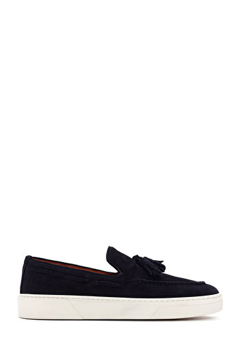 Derimod Pantofi Fly pentru bărbați, din piele naturală, din piele de căprioară, albastru bleumarin, pantofi casual, pantofi de zi cu zi 25sfd631310