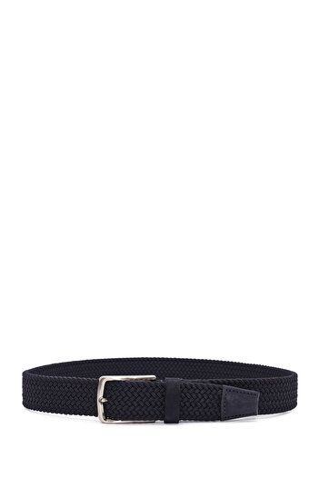Derimod Men's Navy Blue Braided Leather Belt 000A2D 1400129