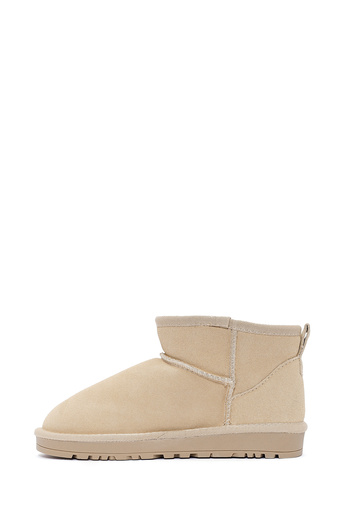 Derimod Women's Cream Short Suede Boots 24Wfd 405310