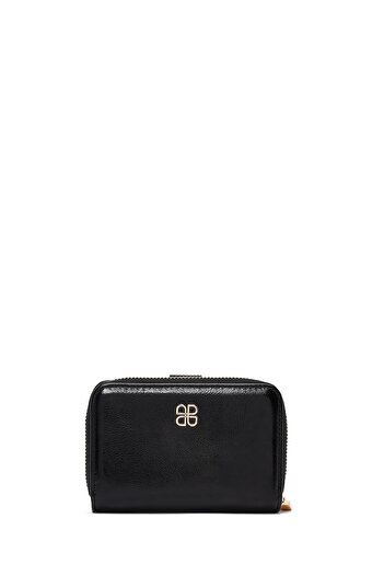 Derimod Women's Black Patent Leather Wallet 000A2D 561516