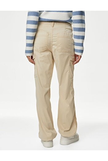 Marks & Spencer Lyocell™ Straight Leg Kargo Pantolon