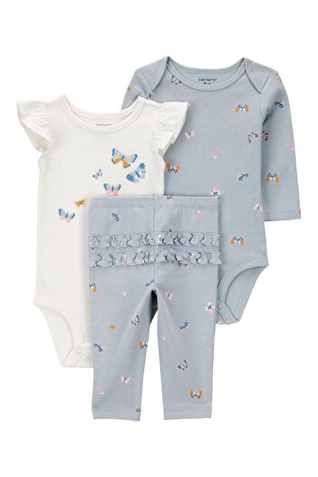 Carter's Kız Bebek Mavi 3Lü Set