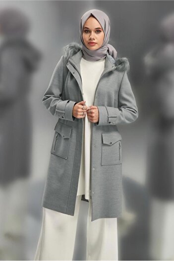 Alvina Hooded 90543 Model Coat