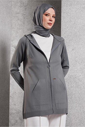 Alvina KAPÜŞONLU TRİKO HIRKA 45012