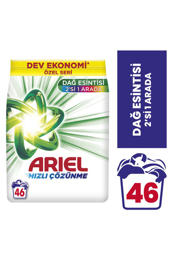 Ariel HIZLI ÇÖZÜNME DAĞ ESiNTISI BEYAZVE RENKLİLER İÇİN 7 KG 46 YIKAMA