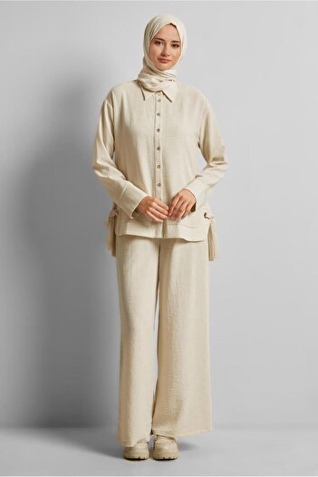 Alvina Tie-Up Detail Pants Suit 45775