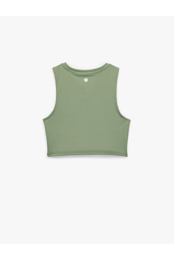 Koton Half Zipper Sleeveless Slim Fit Sports Bra