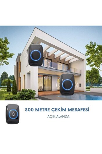 SONEX Uzaktan Kumandalı Kapı Zili - Su Geçirmez Koruyucu Kapak