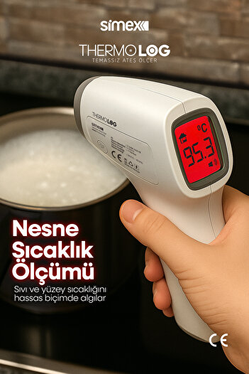 Simex Thermolog Ateş Ölçer Temassız Vücut ve Alından Termometre