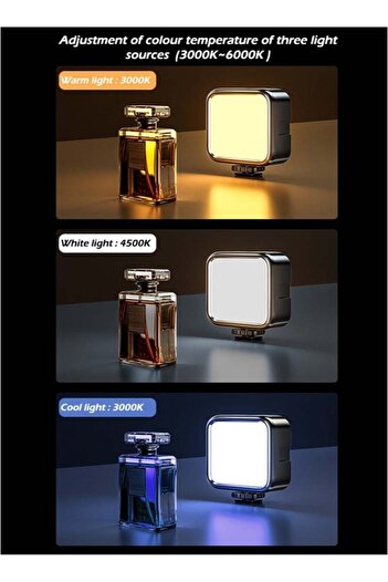 Generic إضاءة LED مع مشابك - 64 مصباح LED، 3 ألوان، 9 أوضاع، 2000 مللي أمبير في الساعة