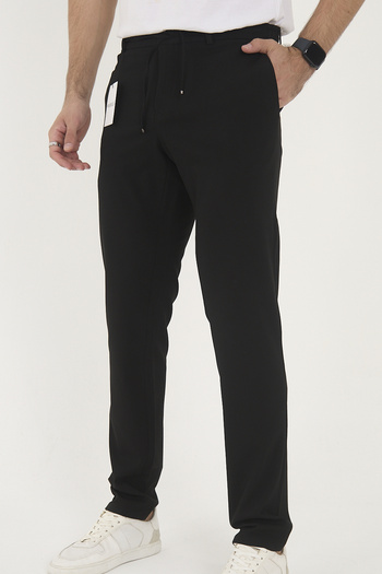 Canrion Premium Siyah SlimFit Erkek Jogger Bağcıklı Pantolon