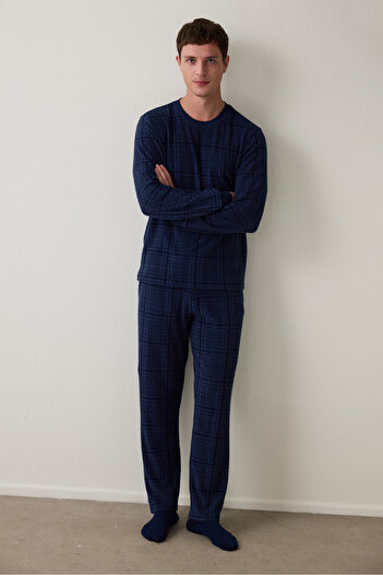 Penti Men's Plaid Oversize Cotton Pajama Set