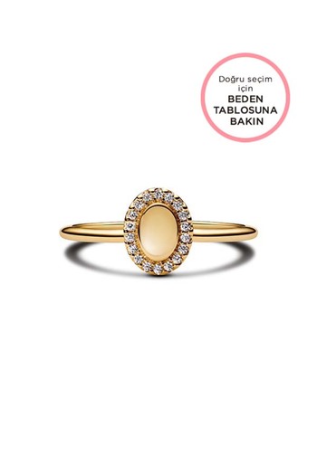 Pandora İşleme Yapılabilir Oval Hale Yüzük