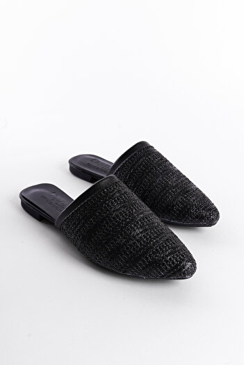Capone Outfitters Солом'яні закриті жіночі капці з гострим носком