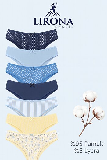Kompedan Lirona Women's Patterned 7-Piece Panties