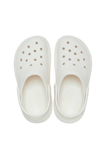 Crocs 209347 -0wv Λευκές Παντόφλες Stomp Clog