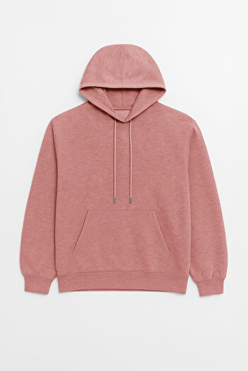 MARKAPIA WOMAN Women's Hooded Coral Sweatshirt with Pockets