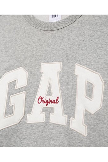 GAP Оригинално лого на Arch Crew 852079 Мъжка суитшърт GRİ