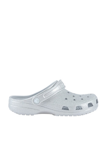 Crocs Γυναικείες γκρι παντόφλες Classic Glitter (205942-0IC)