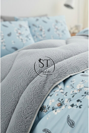 Shopyteks Çift Kişilik Çiçekli Welsoft Yorgan Çift Taraflı 195x215