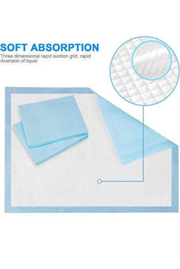 Generic 40-Pieces 60x60 cm Disposable Underpads, Absorbent Incontinence Bed, Changing Mat For, Kids