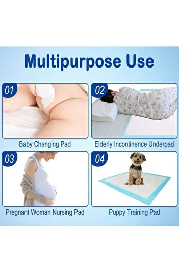 Generic 60x60 cm Large Disposable Changing Pad Leak-Proof Underpad Bed Table Protector Mat