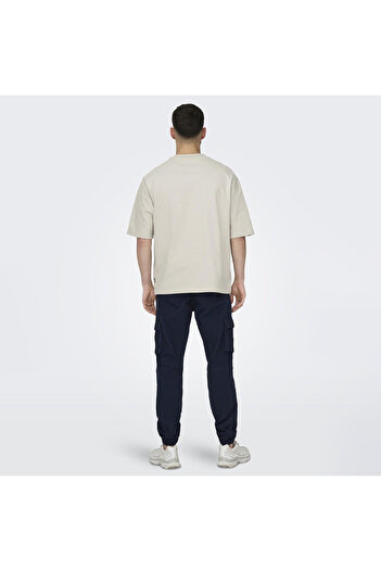 Only & Sons Ανδρικό μπεζ μπλουζάκι Les - (22028766-SLG)