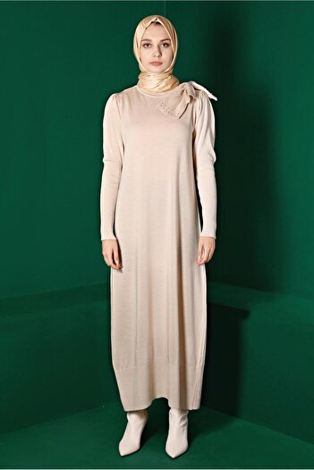 Alvina Bow Detailed Knitwear Dress 43200