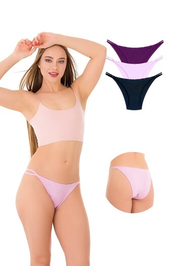 Newlilla 1025 pereche de slip bikini cu detalii Ip-stone 1025-v5