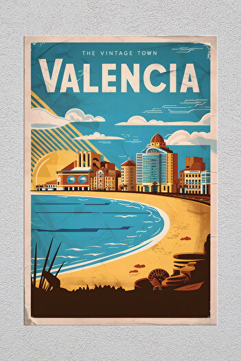 Lucena Μεταλλική εκτύπωση Valencia Ισπανία 1 Vintage διακοσμητικός πίνακας τοίχου