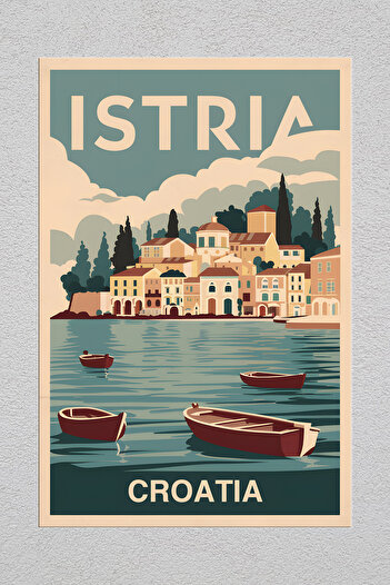 Lucena Μεταλλική εκτύπωση Istria Croatia Vintage διακοσμητική ζωγραφική τοίχων