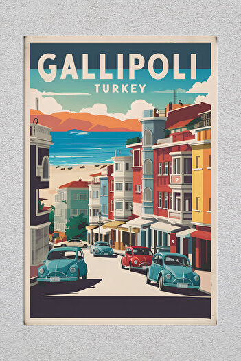 Lucena Μεταλλική εκτύπωση Gelibolu Çanakkale Vintage διακοσμητική ζωγραφική τοίχων