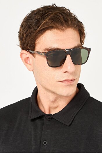 Guess Men GU00056 Square Sunglasses, Brown Havana