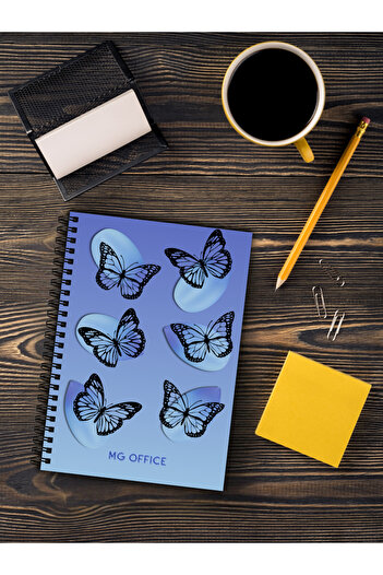 MG Office Dictando Notebook A5 Spiral 80 sheets Monarch Butterflies | Lines Ruled sheets 80g/sqm