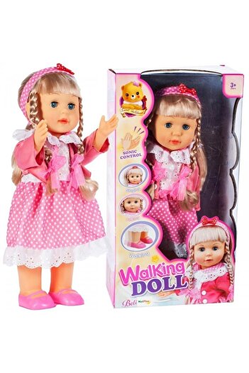PROCART Interactive doll Belinda, PROCART, sonic control, walks, sings and speaks in English, 42 cm, pink