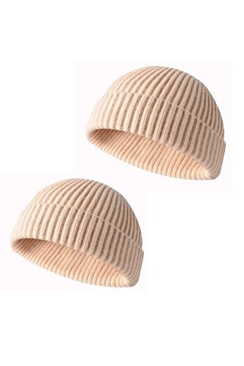 Rupen Kraft 2 Pieces Short Beanie Hipster Beanie Hat Beanie Leon Beanie Hip Hop Beanie Hat