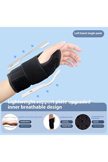 Choice S Black left hand Wrist fixator, wrist guard, tendon sheath, joint support, wrist strap, male wrist
