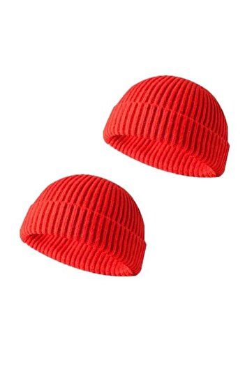 Rupen Kraft 2 Pieces Short Beanie Hipster Beanie Skullcap Beanie Leon Beret Hip Hop Skullcap