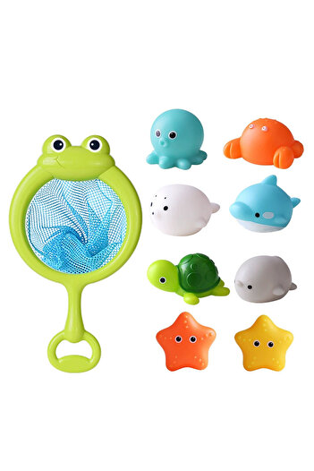 Choice 9PCS 9pcs Floating Light Up Animal Bath Toy Safe PVC Material For Children 3-5 Years Old Perfect For