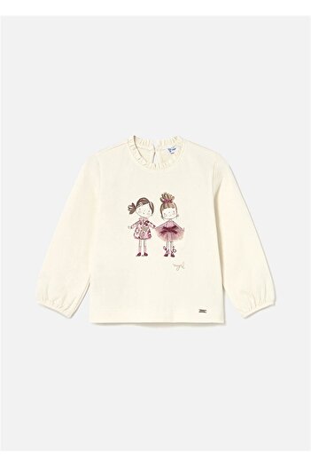 MAYORAL Baby Girl Long Sleeve Blouse Ecru 2075