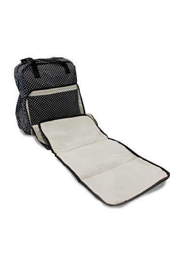 TSUMAB Polka Dot Diaper Bag with Changing Mat