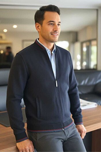Voltaj Andy Full Zip Sweatshirt Navy Blue