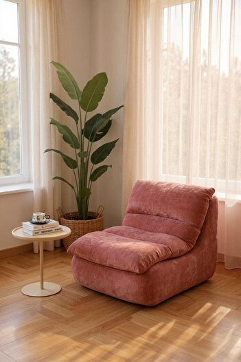 JOJO HOME Fotoliu Premium Lounge, HD Foam, L x l x h: 80 x 100 x 74 cm, Roz